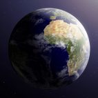 'Earth5' - Rotating Globe Motion Background Loop_SampleStill