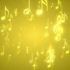'Musical Notes Gold' - Music Themed Motion Background Loop_Sample2