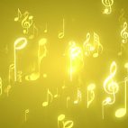 'Musical Notes Gold' - Music Themed Motion Background Loop_SampleStill