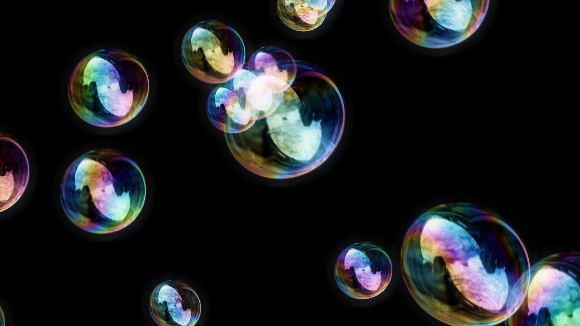 Soap Bubbles - Black Background | downloops - Creative ...