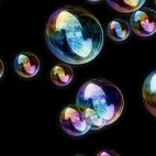 'Soap Bubbles / Black Background' - Calm Motion Background Loop_SampleStill