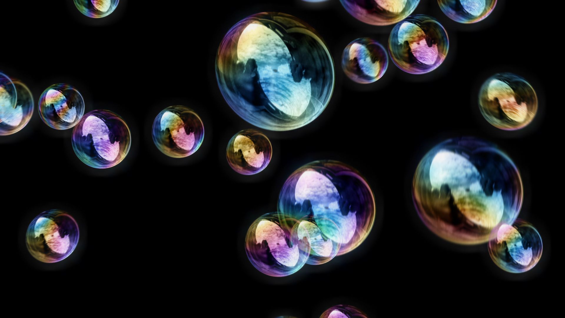 Soap Bubbles - Black Background | downloops – Creative Motion Backgrounds